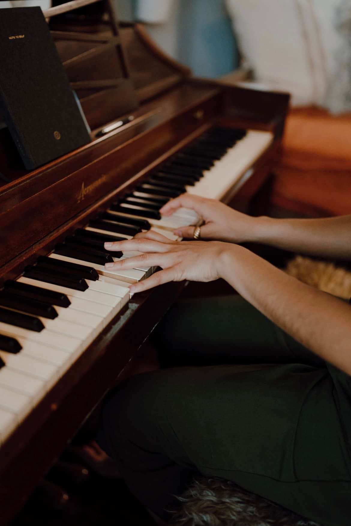 Emily Michael at the piano